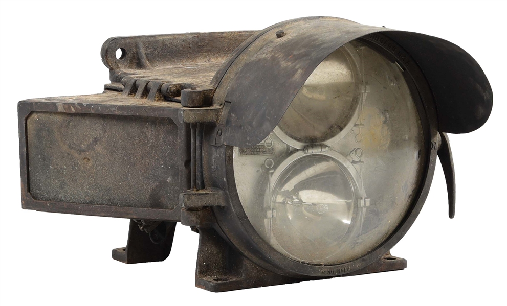 STEAM LOCOMOTIVE HEADLIGHT.