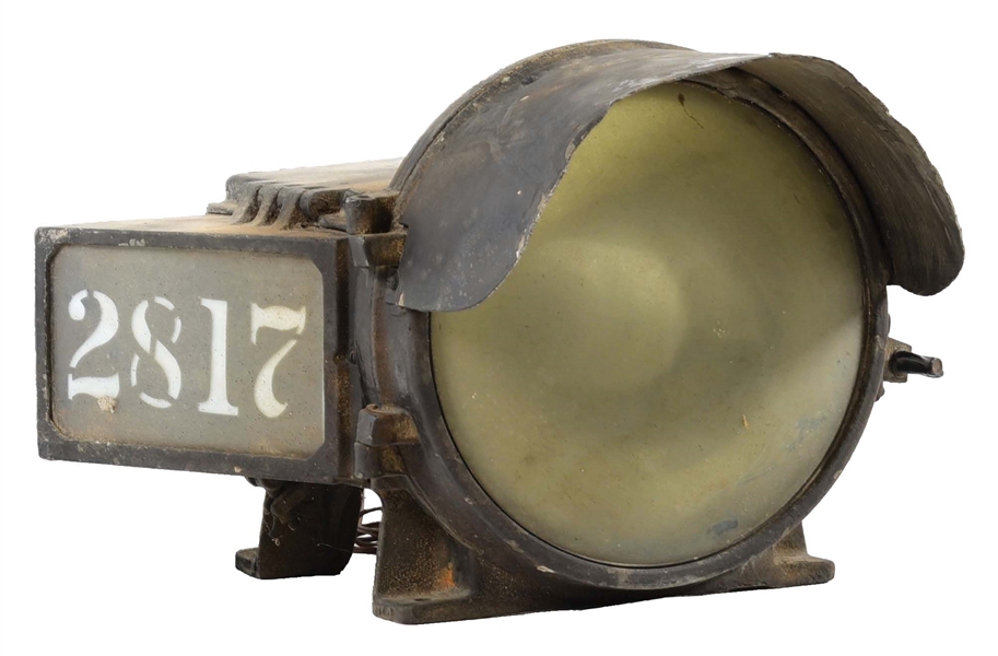 STEAM LOCOMOTIVE HEADLIGHT.