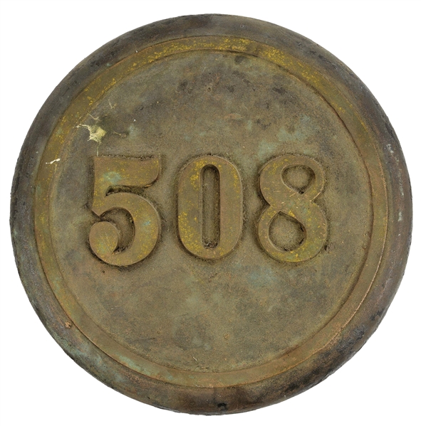 STEAM LOCOMOTIVE NUMBER PLATE.