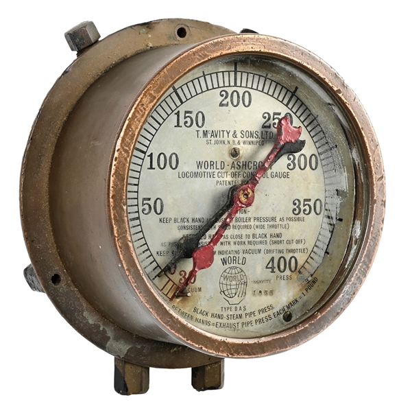 STEAM LOCOMOTIVE GAUGE.