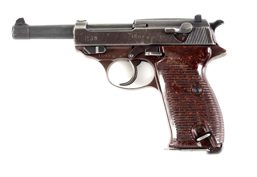 (C) GERMAN WORLD WAR II WALTHER "AC 44" CODE P.38 SEMI-AUTOMATIC PISTOL WITH MODIFIED SLIDE.