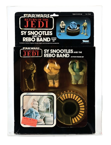 1984 KENNER STAR WARS SY SNOOTLES AND THE REBO BAND RETURN OF THE JEDI 77 BACK AFA 75.