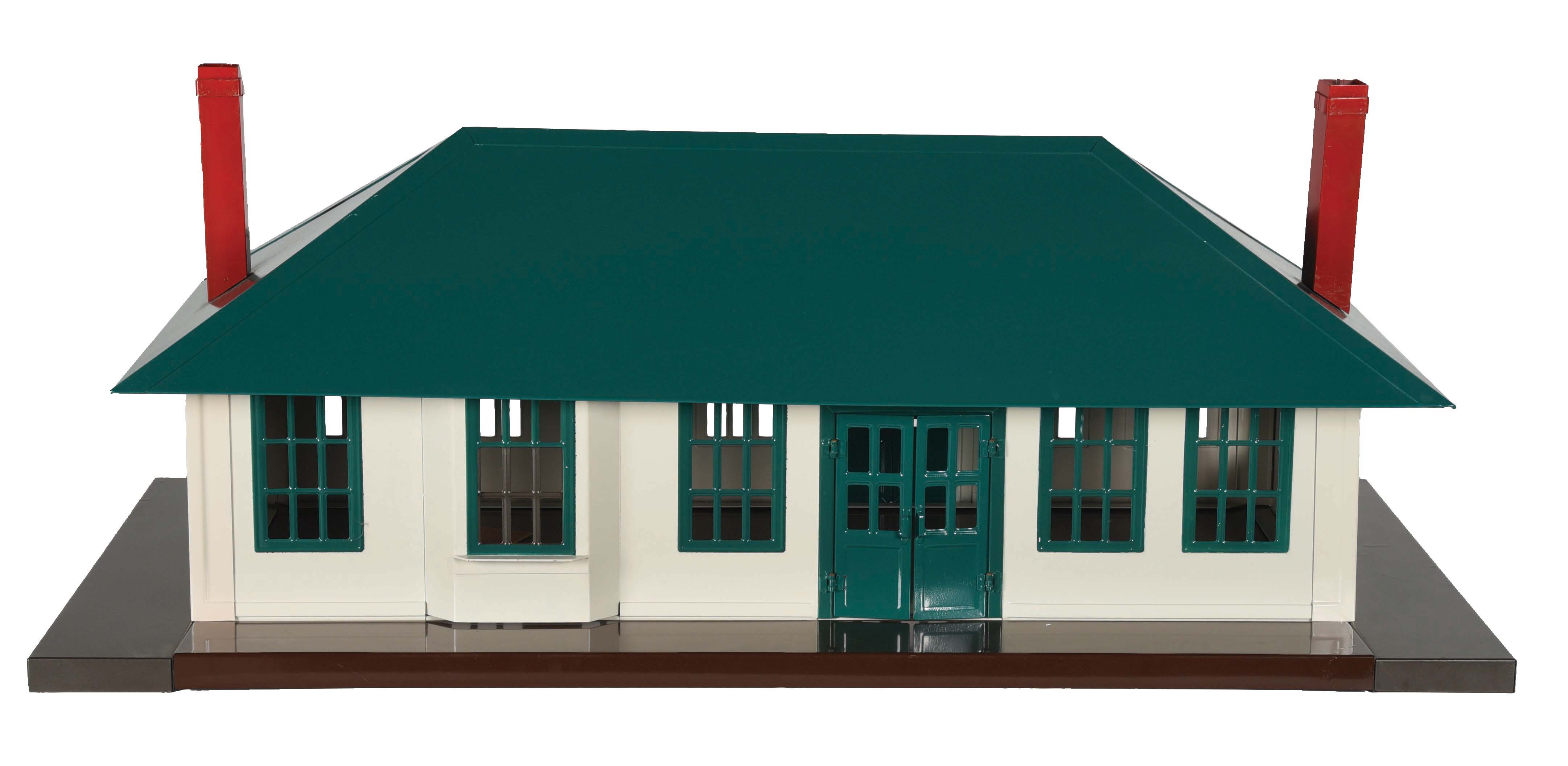 T Reproductions Lot Detail - T-REPRODUCTIONS OUTDOOR RAILROAD TRAIN STATION.