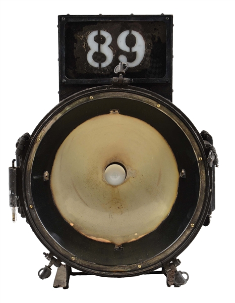 STEAM LOCOMOTIVE HEADLIGHT.