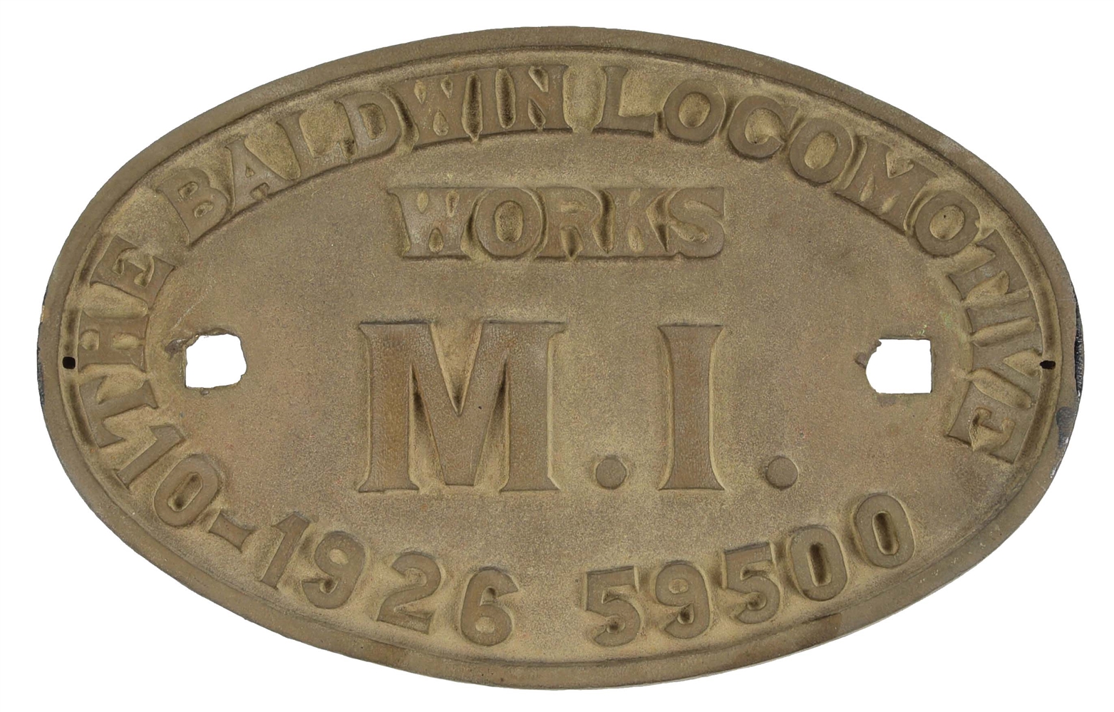 PRR LOCOMOTIVE BUILDERS PLATE.