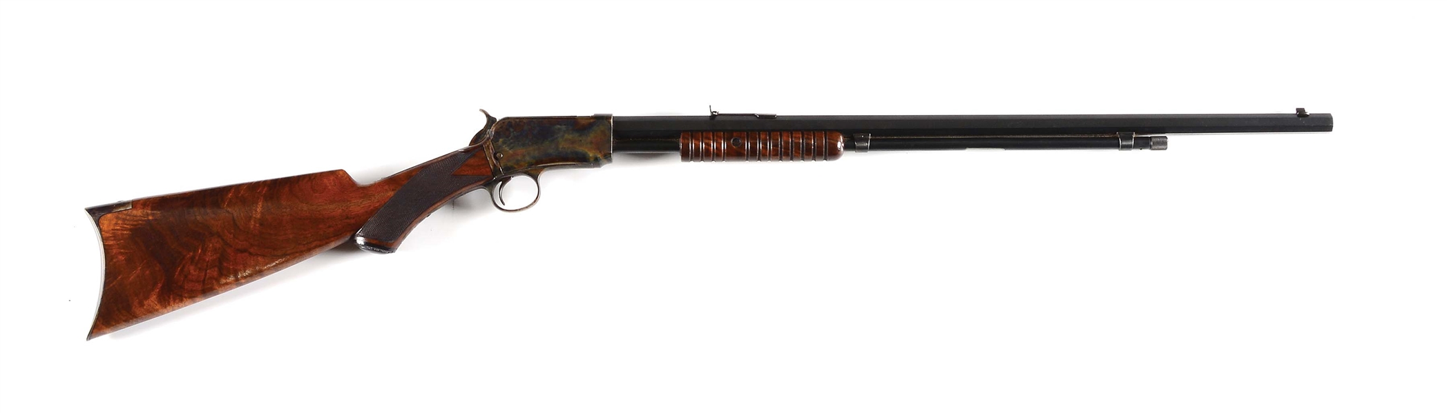 (A) RESTORED DELUXE WINCHESTER MODEL 1890 SLIDE ACTION RIFLE.