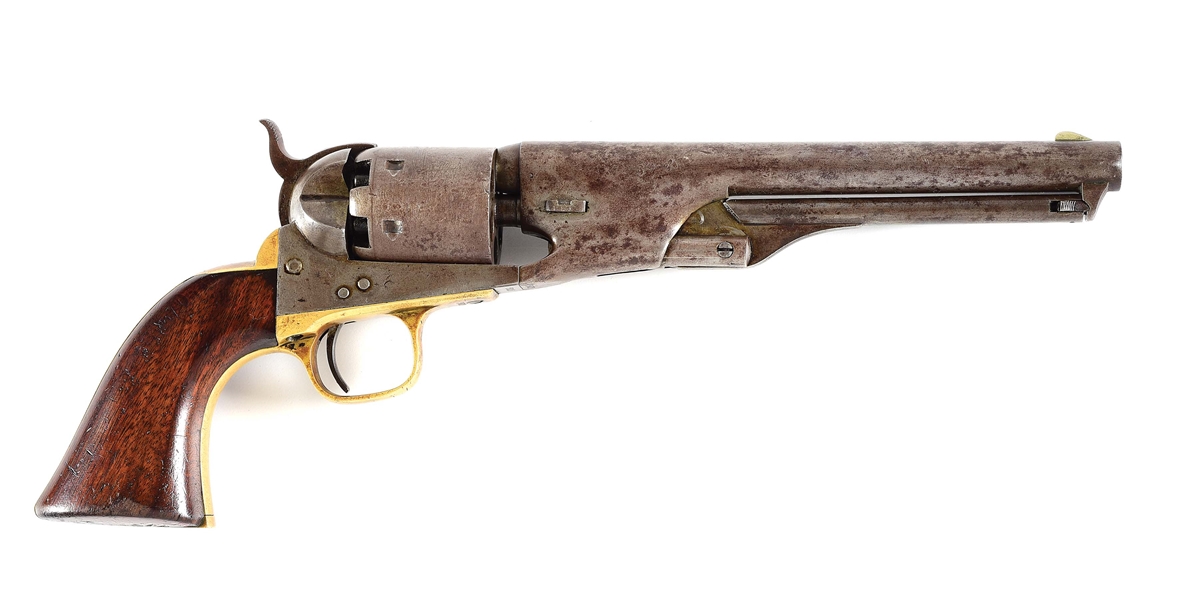 (A) MARTIALLY MARKED COLT 1861 NAVY PERCUSSION REVOLVER (1862).