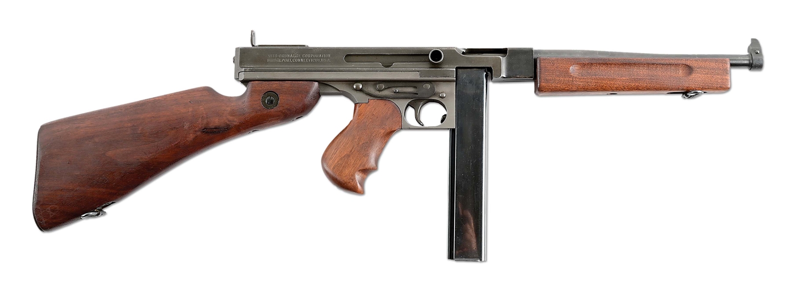 (N) SAVAGE MANUFACTURED M1 THOMPSON MACHINE GUN WITH ORIGINAL HAMMER-FIRED FIRING PIN (CURIO AND RELIC).