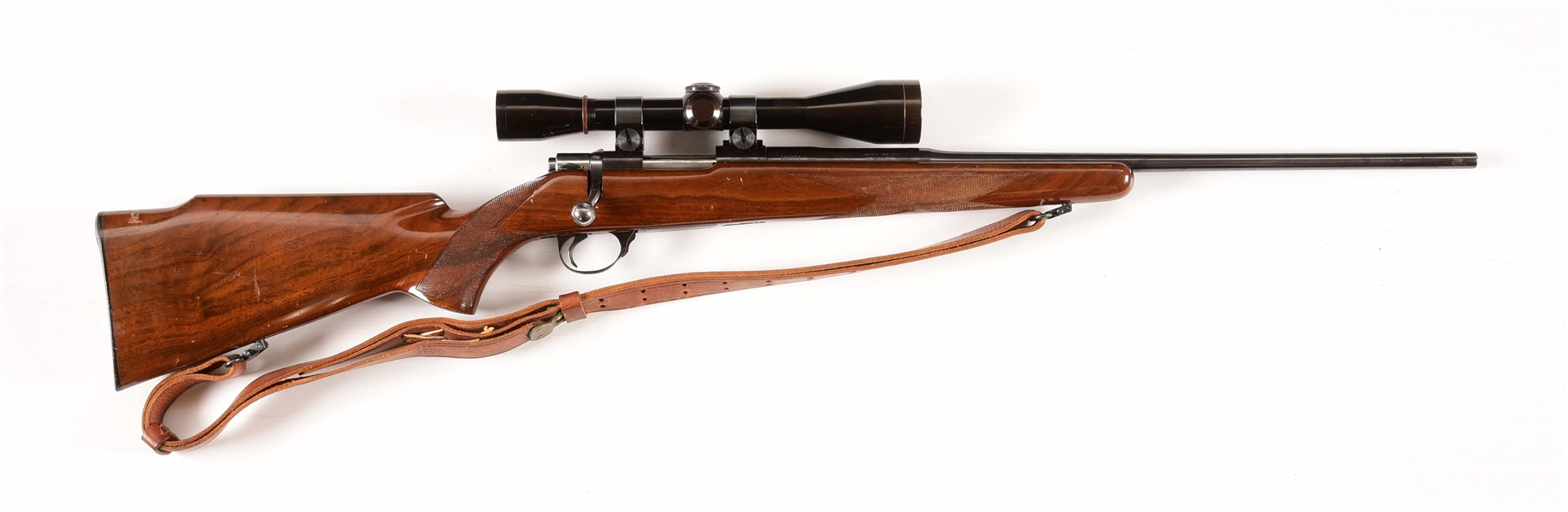 (C) BROWNING SAFARI GRADE BOLT ACTION RIFLE WITH SCOPE.