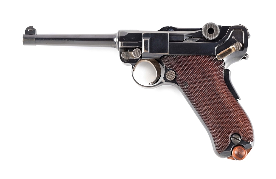 (C) VERY NICE DWM MODEL 1906 AMERICAN EAGLE LUGER, POLISHED SAFETY.