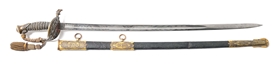 CIVIL WAR MODEL 1850 FOOT OFFICERS PRESENTATION SWORD OF LT. WILLIAM H. WRIGHT, AWARDED FOR SERVICE IN THE GETTYSBURG CAMPAIGN.