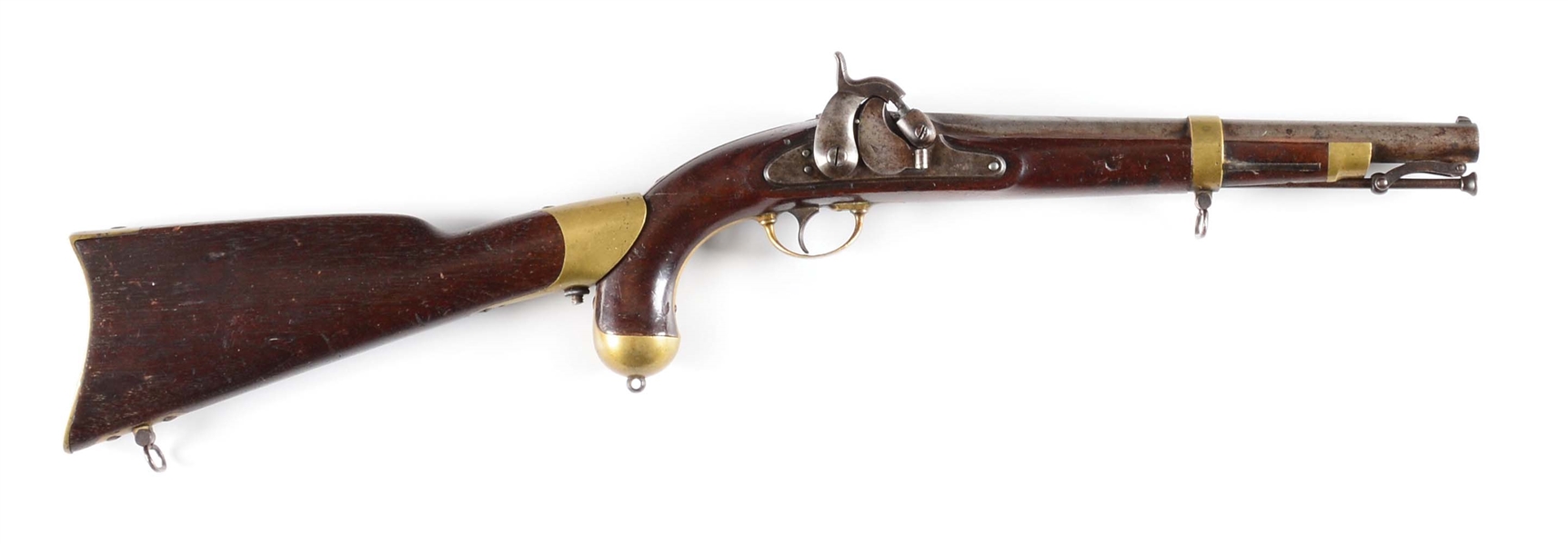 (A) SPRINGFIELD MODEL 1855 PERCUSSION PISTOL CARBINE WITH STOCK.