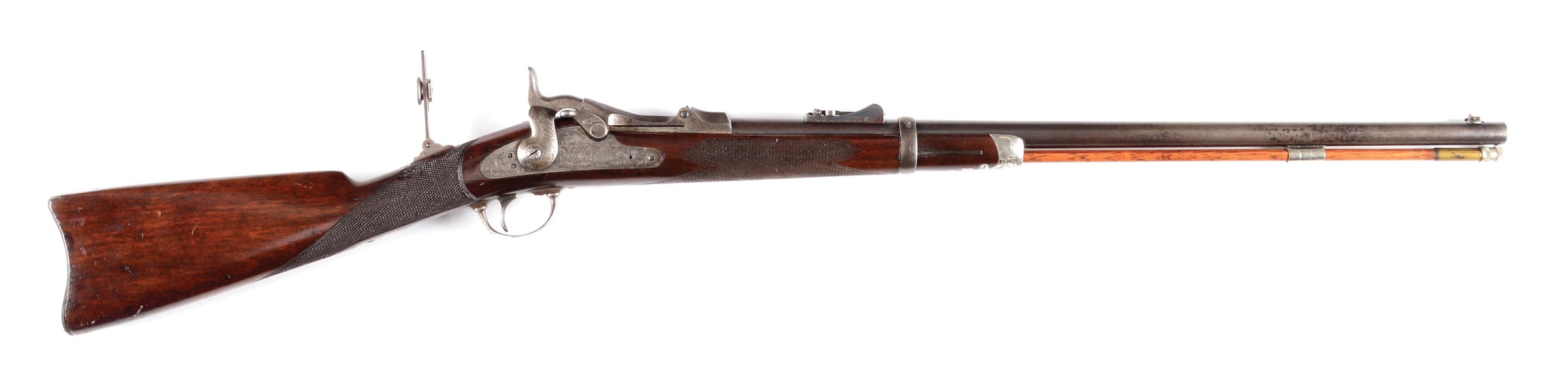 (A) RARE SPRINGFIELD M1875 OFFICERS MODEL TRAPDOOR RIFLE.