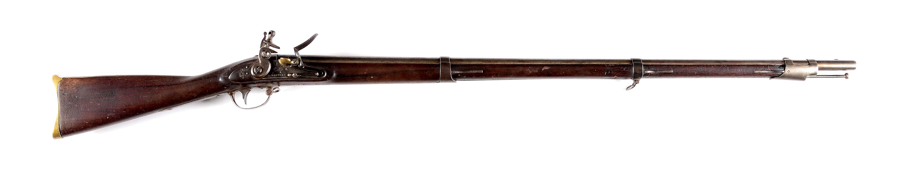 (A) US M1816 NAVY FLINTLOCK MUSKET BY WHITNEY DATED 1833.