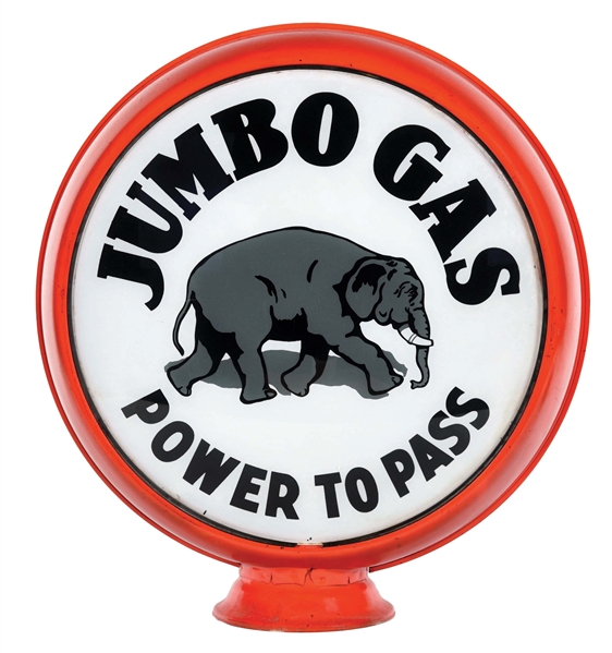 RARE JUMBO GAS "POWER TO PASS" COMPLETE 15" GLOBE ON HIGH PROFILE METAL BODY.