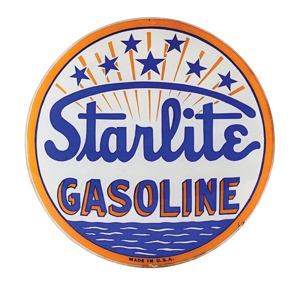 STARLITE GASOLINE SINGLE 15" GLOBE LENS W/ WATER & STAR GRAPHICS. 