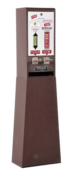 5¢ & 25¢ CHEWING GUM / ROI-TAN CIGAR VENDING MACHINE.