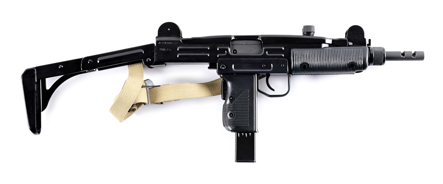 (N) HIGH CONDITION IMI / ACTION ARMS UZI MODEL A SUBMACHINE GUN WITH SPARE BOLT (PRE-86 DEALER SAMPLE).