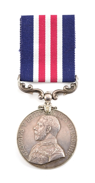 BRITISH WWI MILITARY MEDAL NAMED TO COMPANY SERGEANT MAJOR WALTER HORNAL, LONDON REGIMENT (THE RANGERS), KIA AT THE BATTLE OF GINCHY.