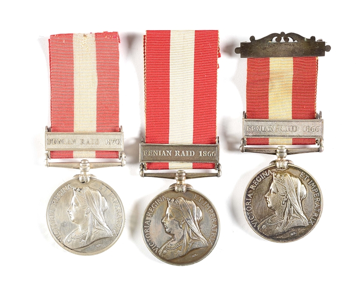 LOT OF 3: NAMED CANADA GENERAL SERVICE MEDALS.