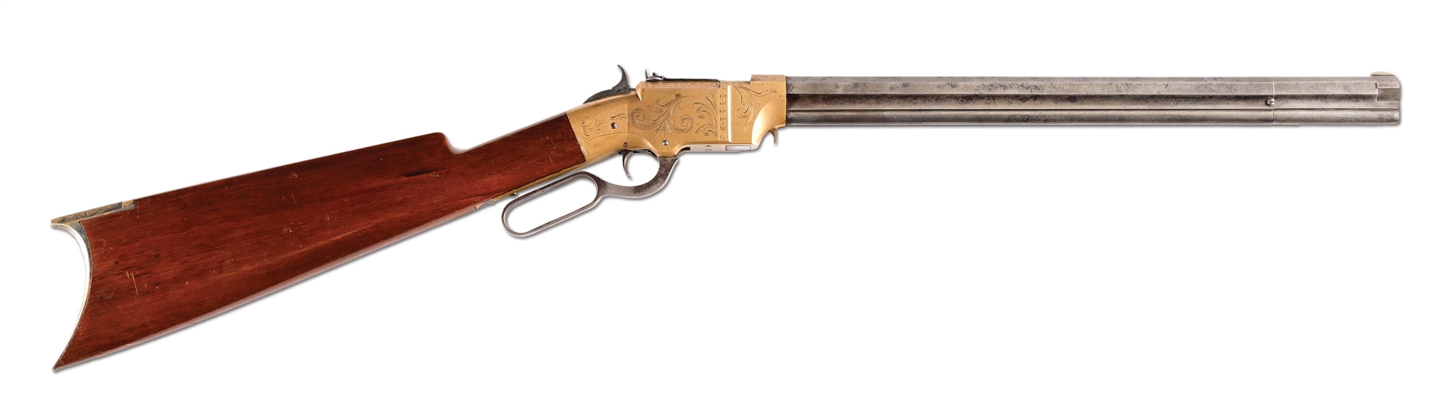 (A) EARLY ENGRAVED NEW HAVEN ARMS NO. 2 VOLCANIC CARBINE.