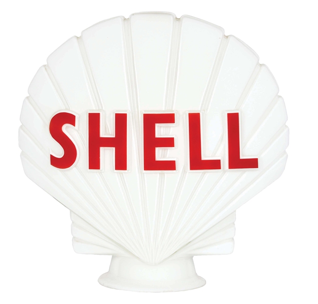 SHELL GASOLINE ONE PIECE CAST GLASS GLOBE. 