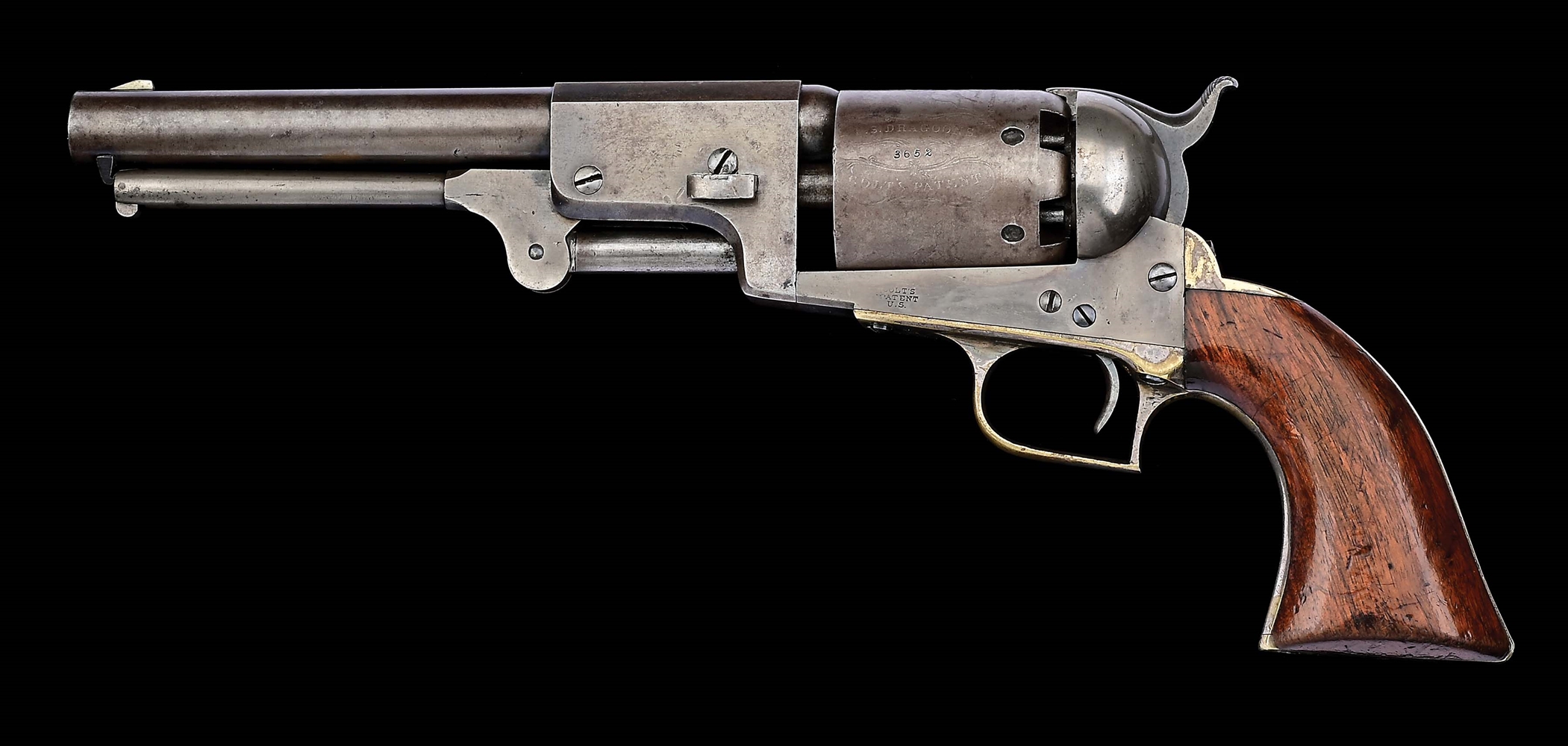 (A) FIRST MODEL COLT DRAGOON SINGLE ACTION PERCUSSION REVOLVER (1848).