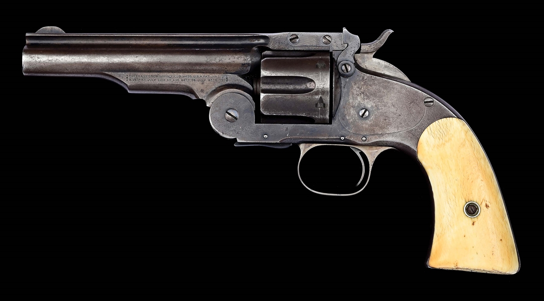 (A) WELLS FARGO & CO. MARKED SMITH & WESSON FIRST MODEL SCHOFIELD SINGLE ACTION REVOLVER.
