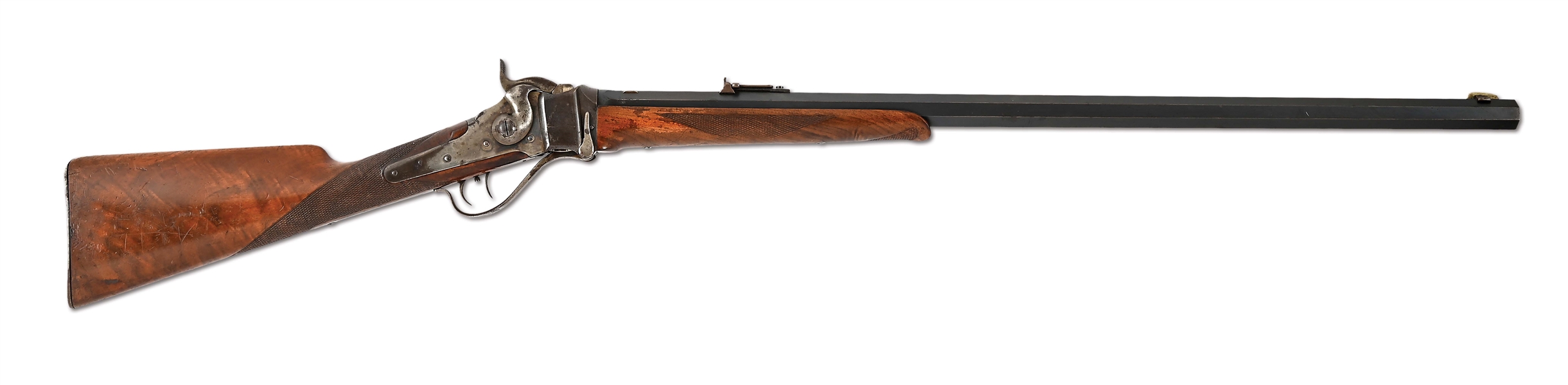 (A) DOCUMENTED SHARPS "OLD RELIABLE" MODEL 1874 OLD RELIABLE RIFLE WITH KELLOGG INSCRIPTION.