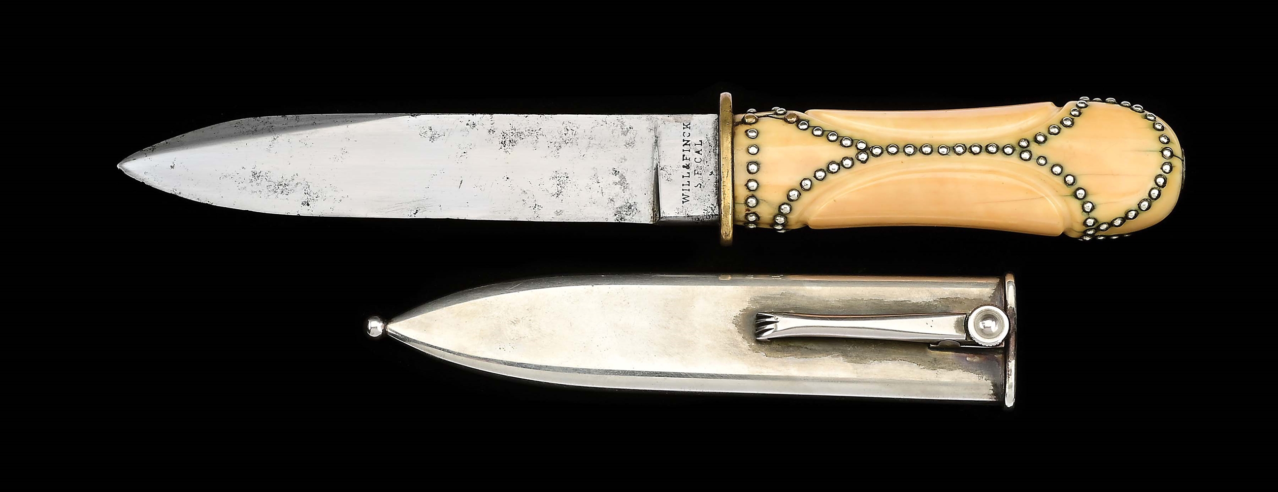 HIGHLY DESIREABLE WILL & FINCK "100 PIN" SAN FRANCISCO KNIFE.