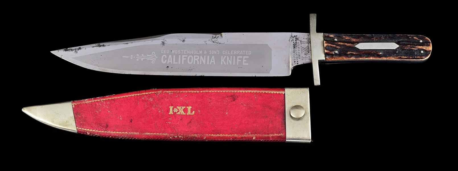 GEORGE WOSTENHOLM & SON IXL CALIFORNIA BOWIE KNIFE.