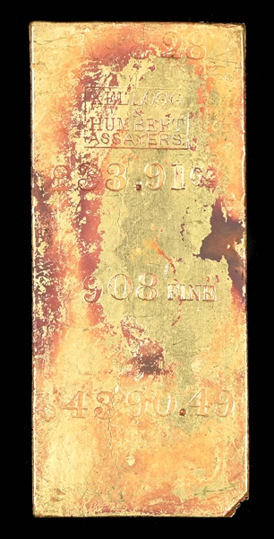 GOLD INGOT OFF FAMOUS "CENTRAL AMERICA" SHIPWRECK. 