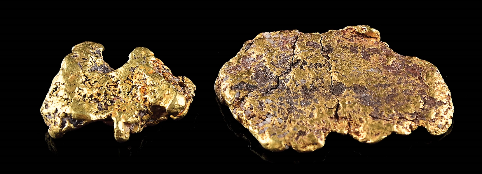 LOT OF 2: GOLD NUGGETS 