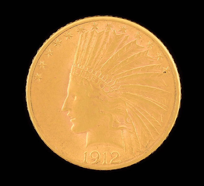 1912 $10 GOLD INDIAN.