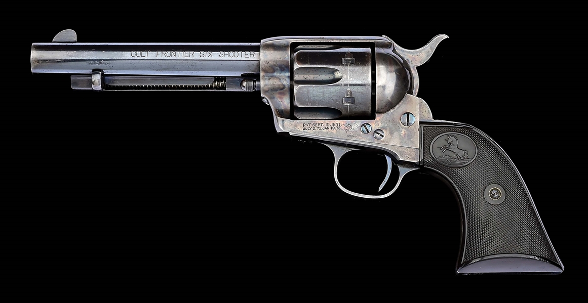 (A) COLT FRONTIER SIX SHOOTER SINGLE ACTION REVOLVER WITH FACTORY BOX (1895).