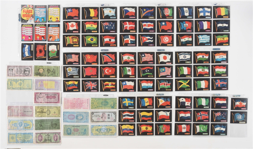 SET OF FLAGS OF THE WORLD STICKER SHEETS.