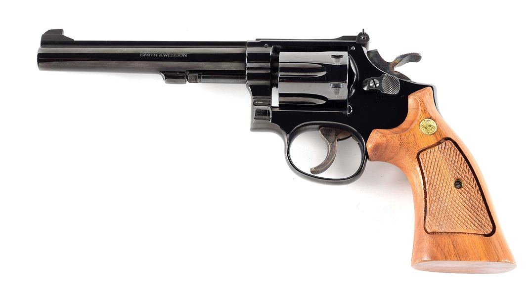 (M) SMITH & WESSON MODEL 17-4 K22 DOUBLE ACTION REVOLVER.
