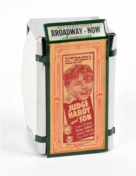 JUDGE HARDY AND SON ADVERTISING NAPKIN HOLDER.