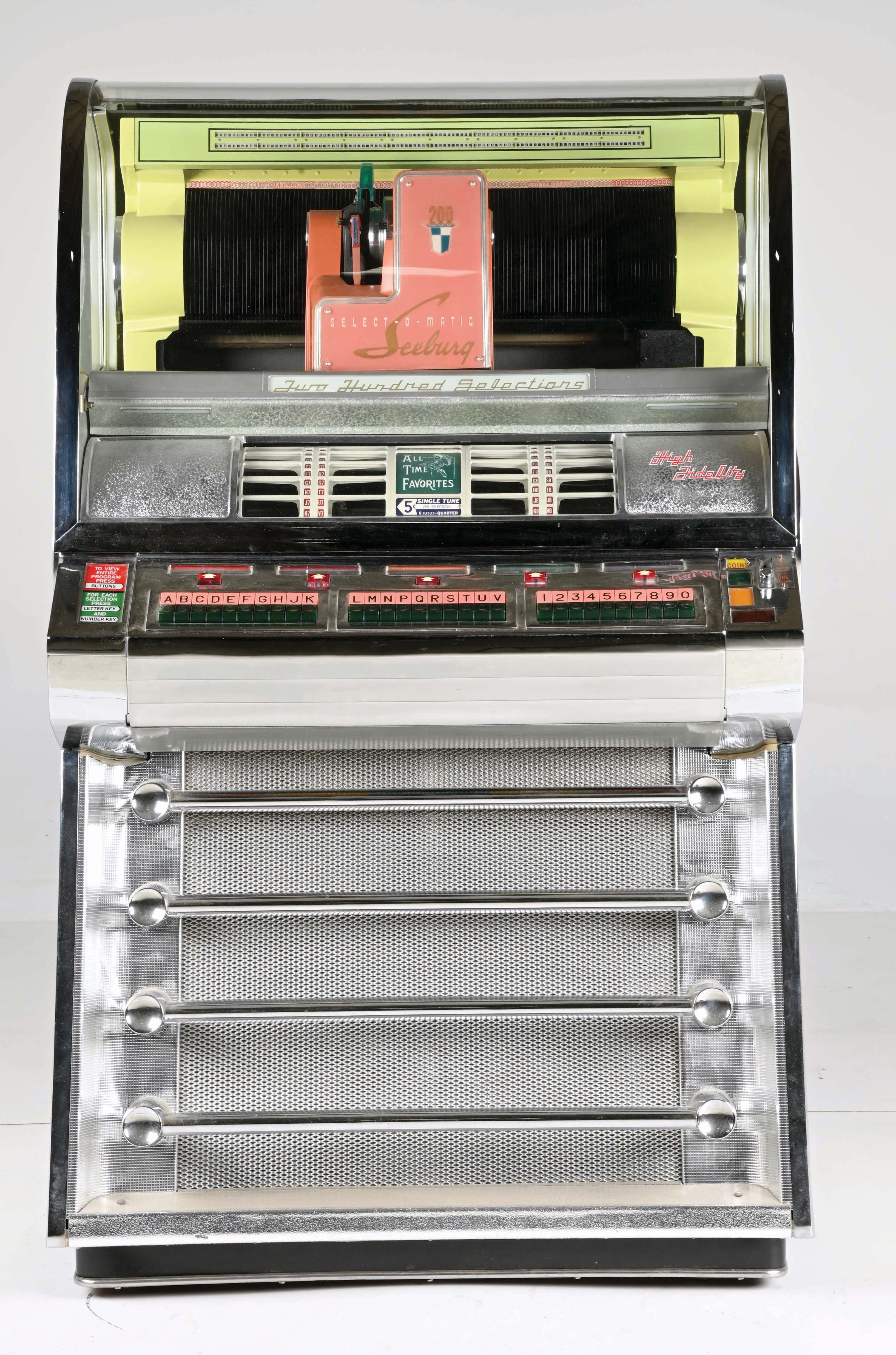 Lot Detail Seeburg Vl 200 Selection 45 Rpm Jukebox