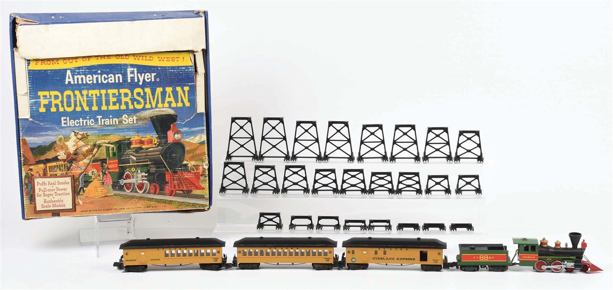 AMERICAN FLYER S GAUGE FRONTIERSMAN ELECTRIC TRAIN SET.