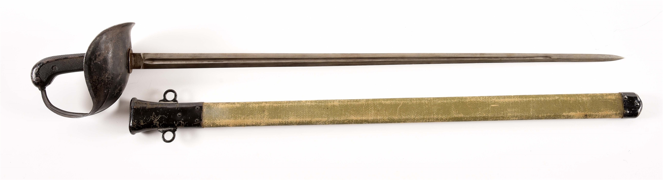 US MODEL 1913 "PATTON" CAVALRY SABER WITH SCABBARD.
