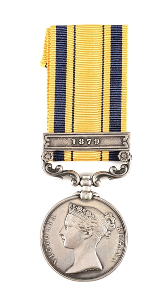 BRITISH SOUTH AFRICA "ZULU WAR MEDAL" WITH 1879 CLASP, ROYAL ARTILLERY.