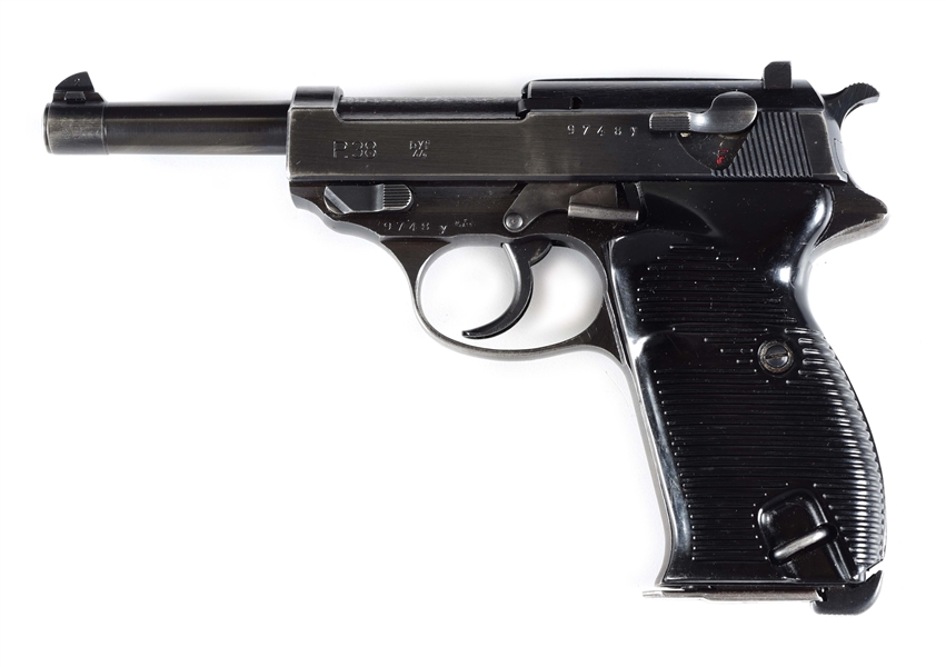 (C) GERMAN WORLD WAR II MAUSER "BYF/44" CODE P.38 SEMI-AUTOMATIC PISTOL WITH HOLSTER.