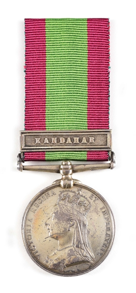 DESIREABLE BRITISH AFGHANISTAN MEDAL WITH KANDAHAR CLASP, 66TH FOOT.
