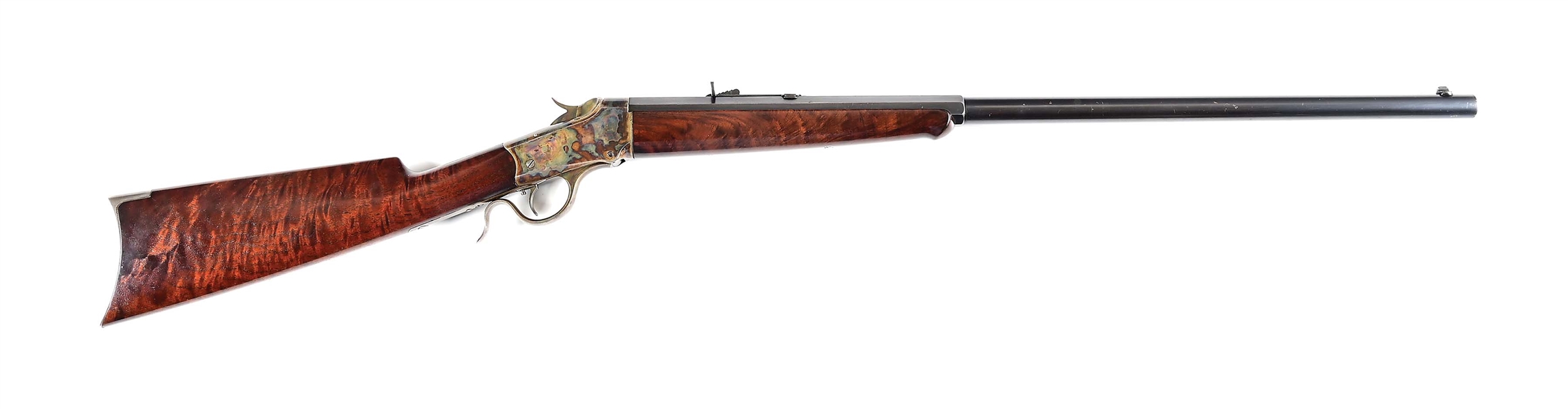 (A) EXCELLENT WINCHESTER MODEL 1885 LOW WALL SINGLE SHOT SPORTING RIFLE.