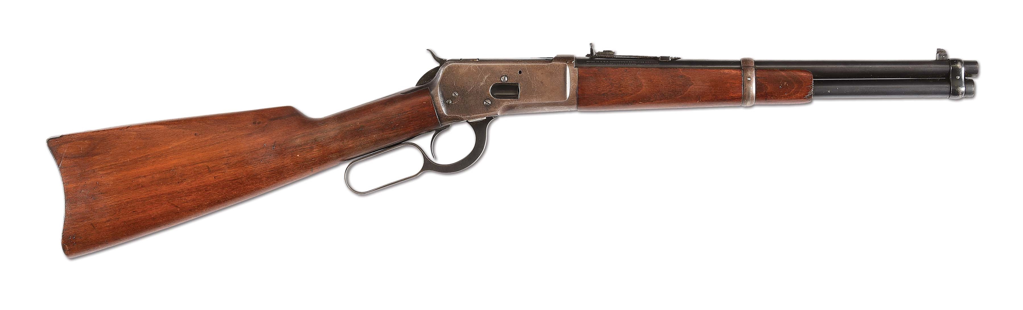 (C) WINCHESTER MODEL 1892 TRAPPER SADDLE RING CARBINE WITH ATF EXEMPTION LETTER (1927).