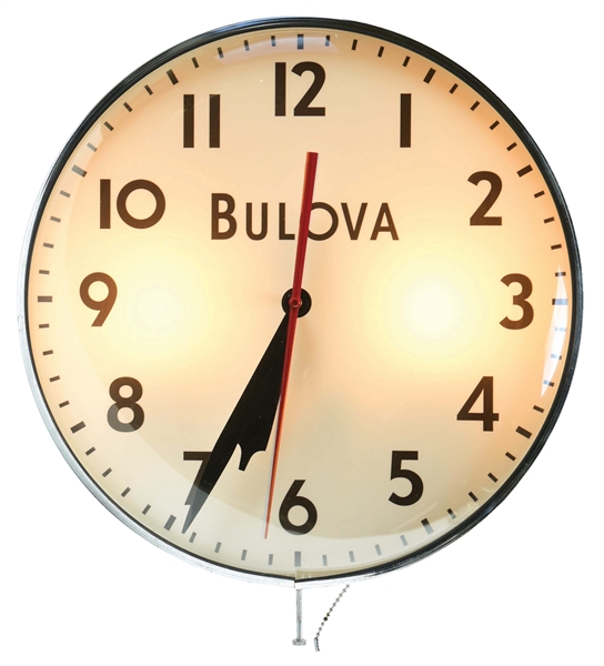 BULOVA LIGHT-UP CLOCK.