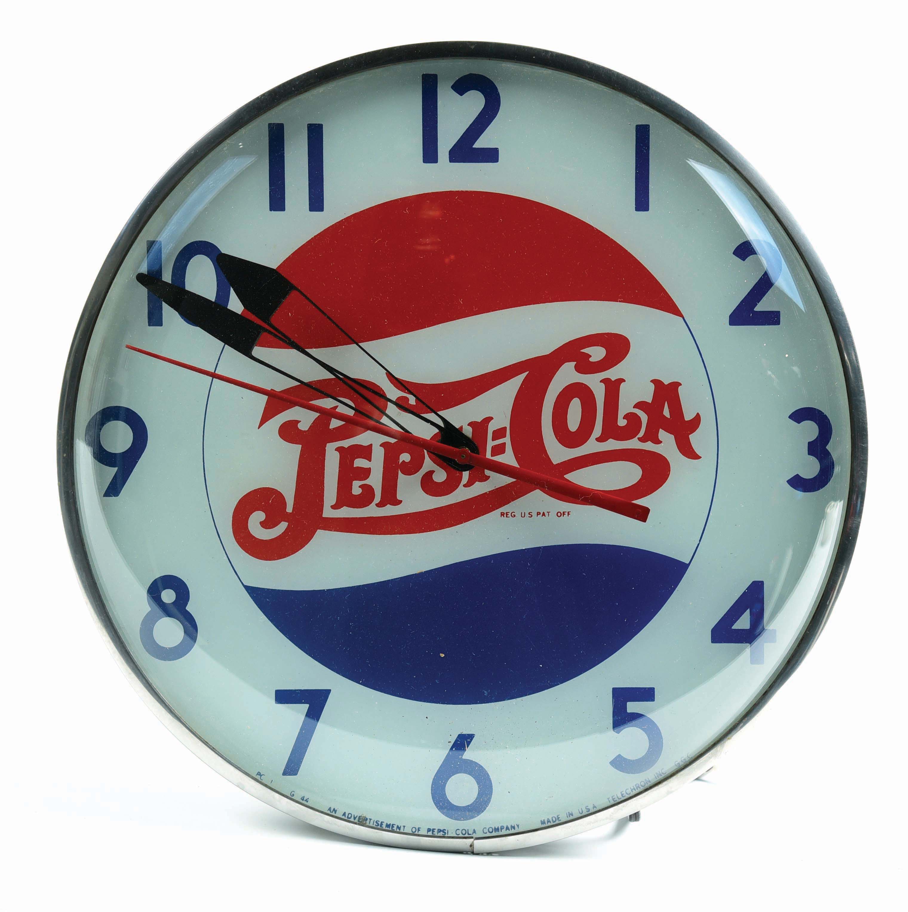 Lot Detail Pepsi Cola Light Up Clock