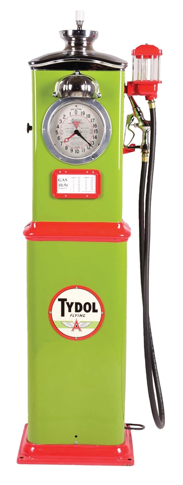 AMERICAN MODEL #277 GAS PUMP RESTORED IN TYDOL GASOLINE. 