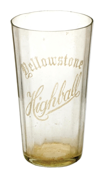 YELLOWSTONE BEER GLASS.